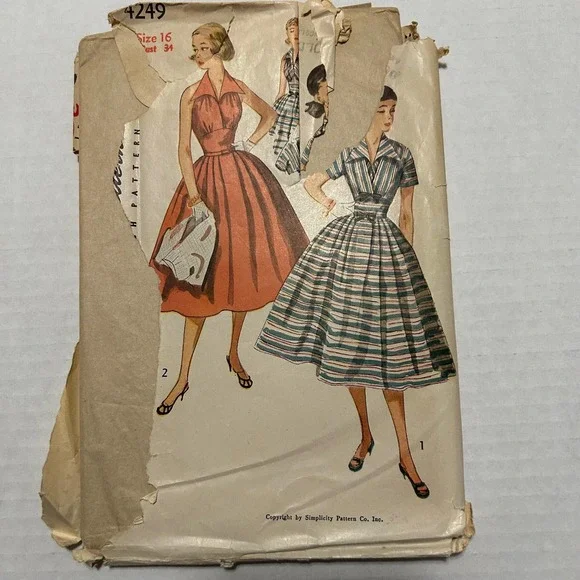Simplicity | Other | Simplicity Vintage 95s Pattern 4249 Misses Halter Dress  And Jacket Size 16 | Poshmark